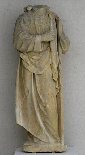 Reštaurovanie  kamennej sochy neznámeho svätca, 2004, stav po reštaurovaní